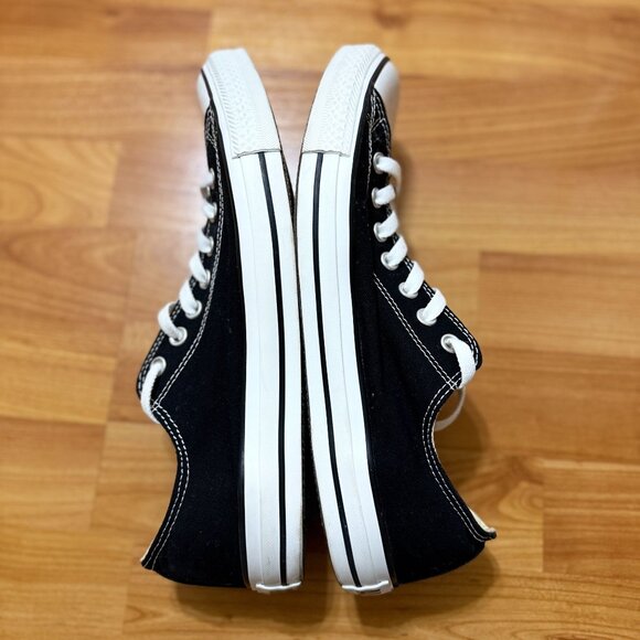 Converse All Star Unisex Black White Sanitized Canvas Sneakers Mens 11 Womens 13 - Picture 11 of 12